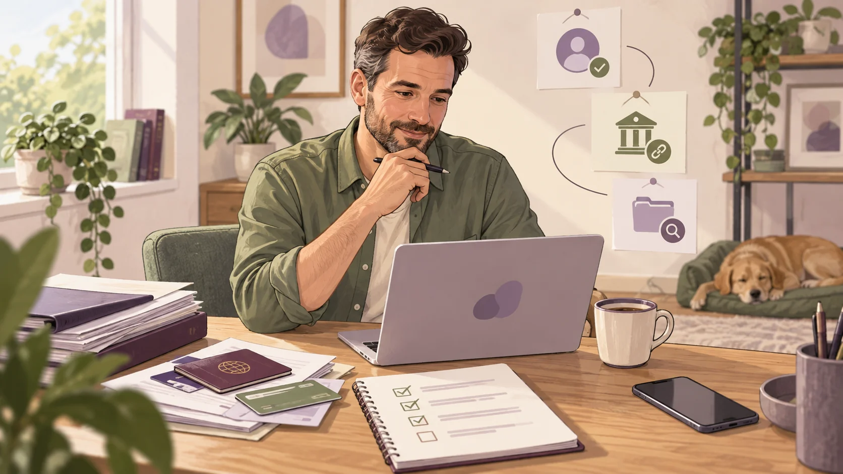 Editorial illustration: How to set up your Avona account with less admin