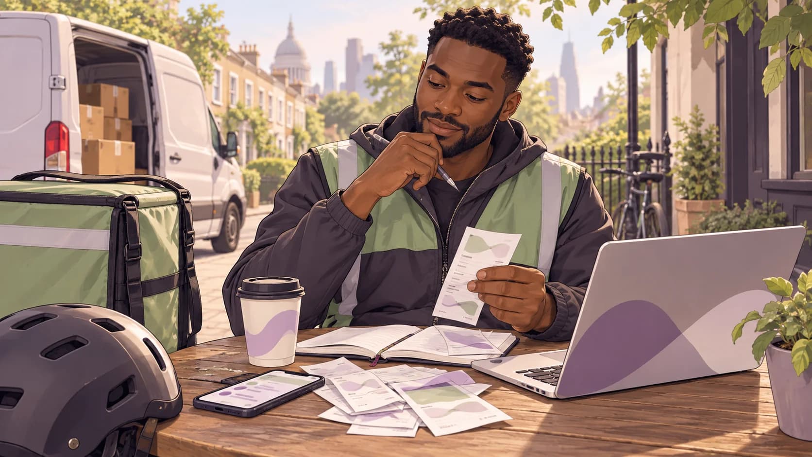 Editorial illustration: How delivery drivers and couriers should report platform earnings