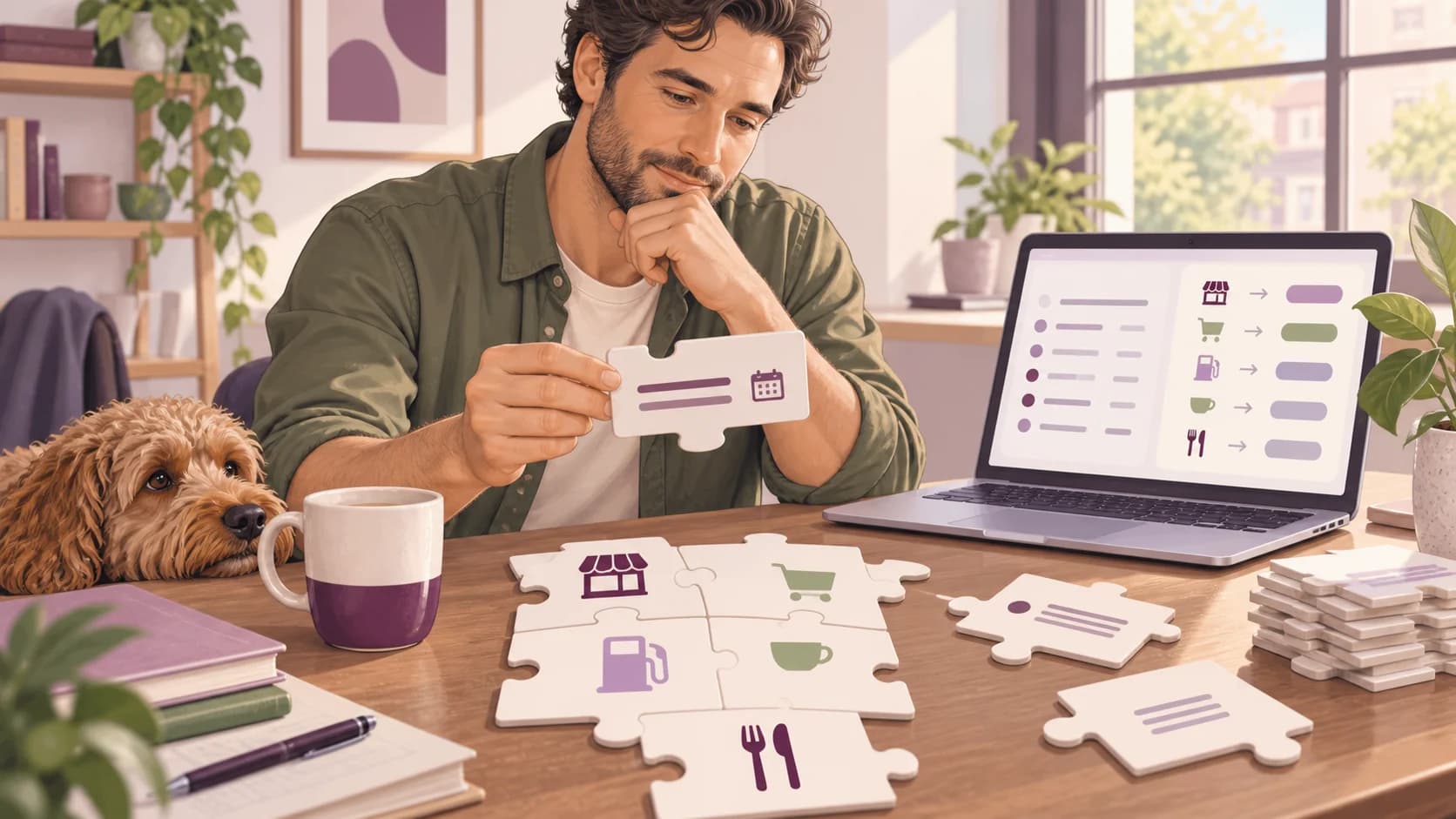 Editorial illustration: Behind the scenes of Avona AI: how smart categorisation helps