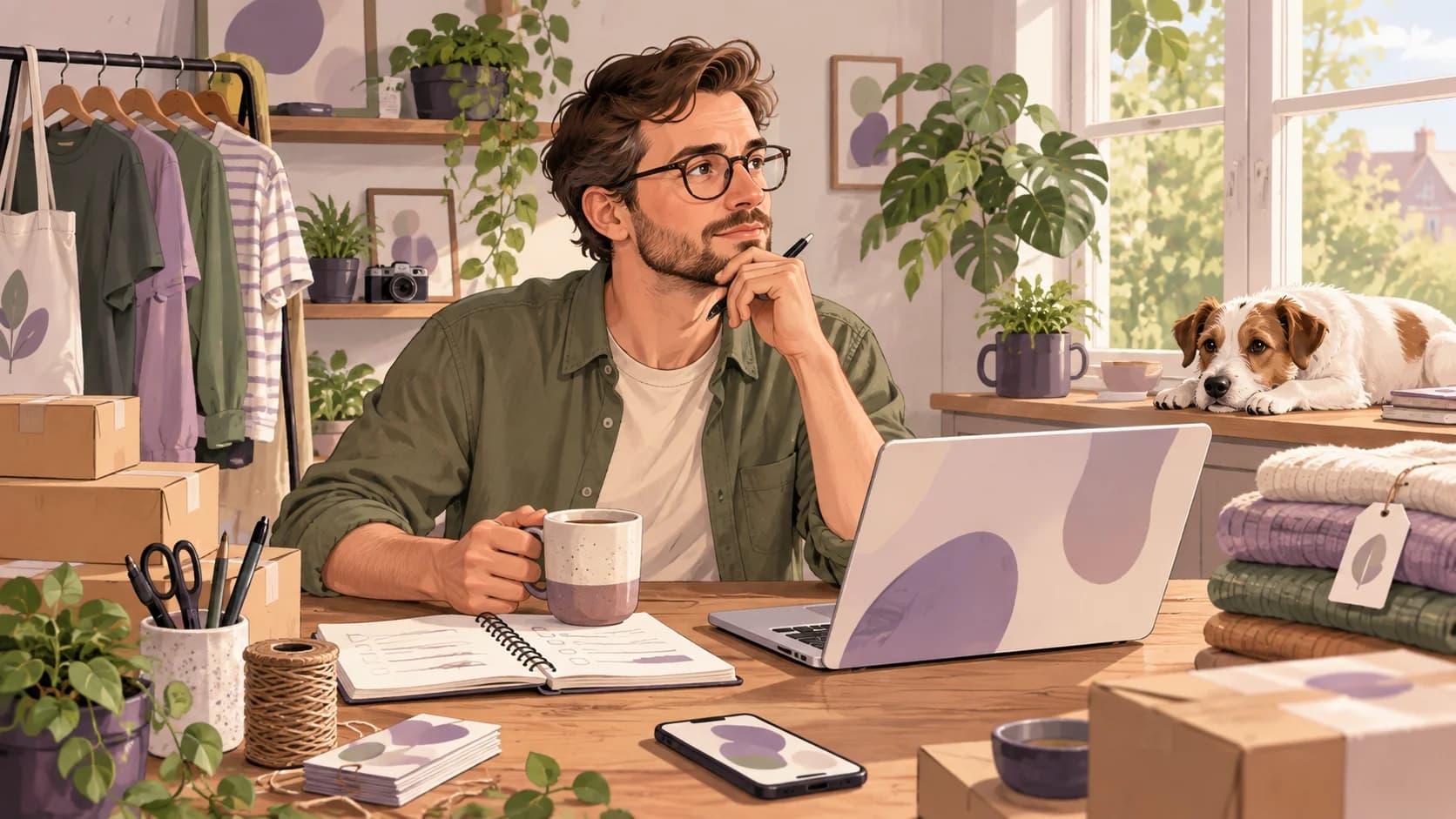 Editorial illustration: Side hustle or trading business? Understanding the £1,000 trading allowance