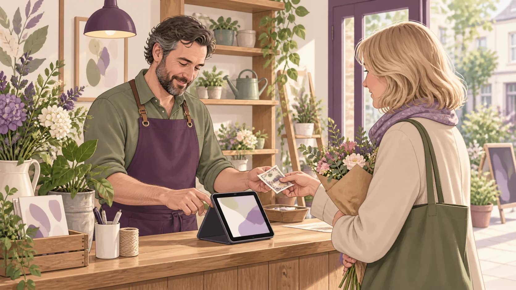 Editorial illustration: Handling cash payments in a digital tax system