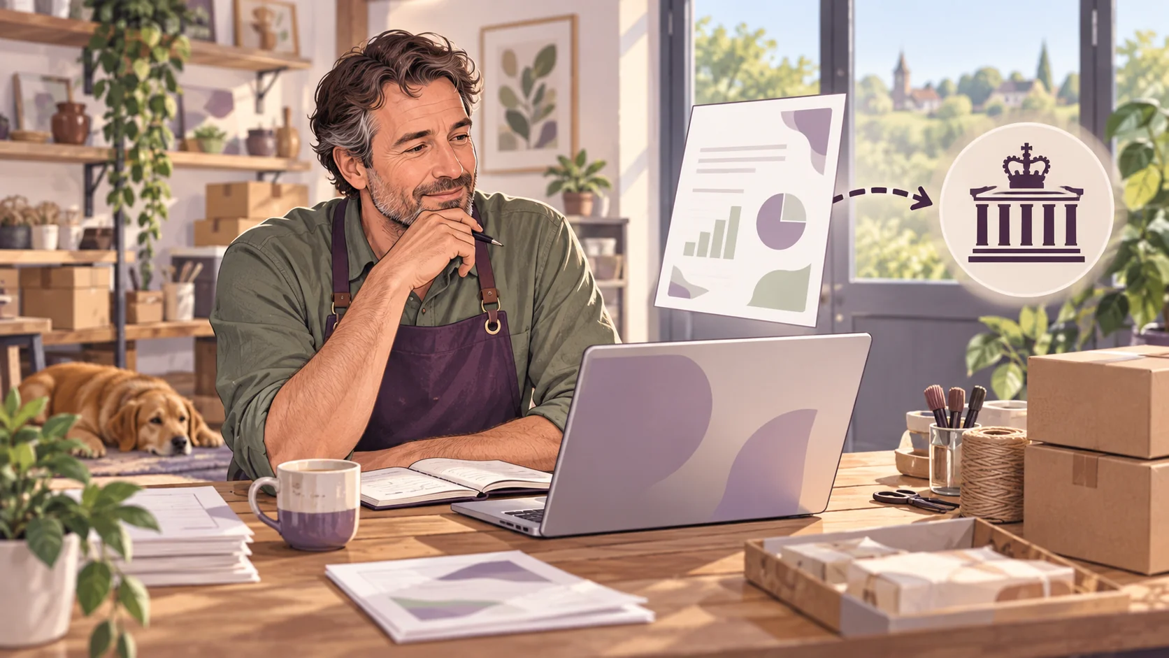 Editorial illustration: Why a quarterly MTD update is an information summary, not a tax demand