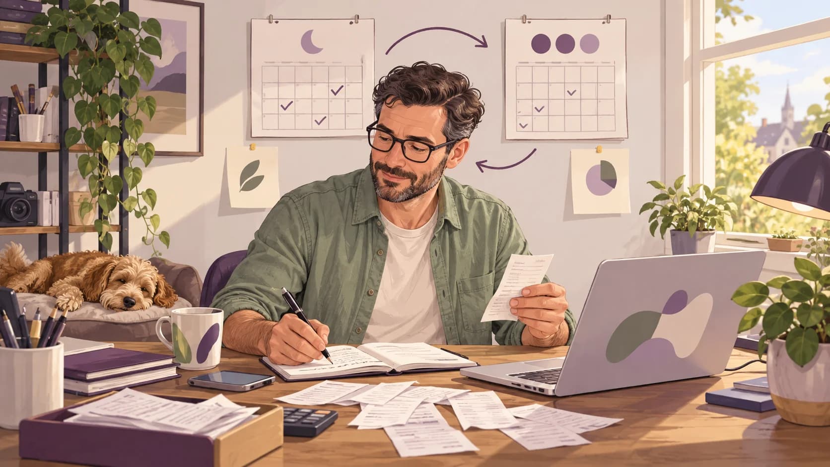 Editorial illustration: Universal Credit and MTD: keeping monthly and quarterly reporting aligned