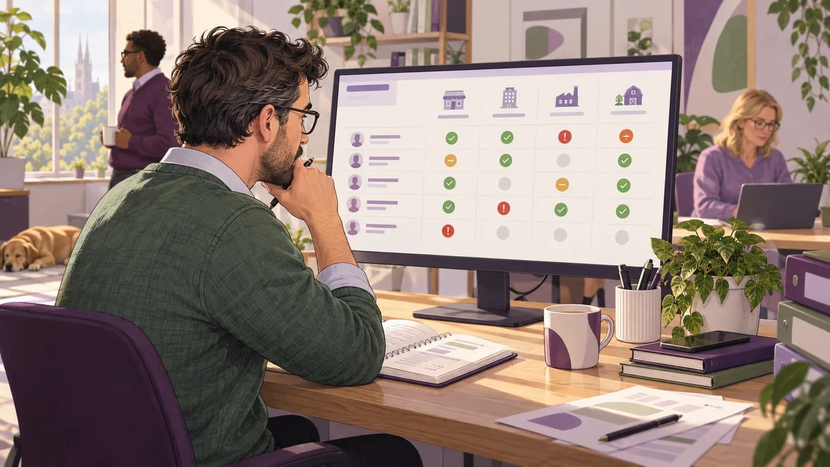 Editorial illustration: Monitoring MTD filing progress across an accountancy practice