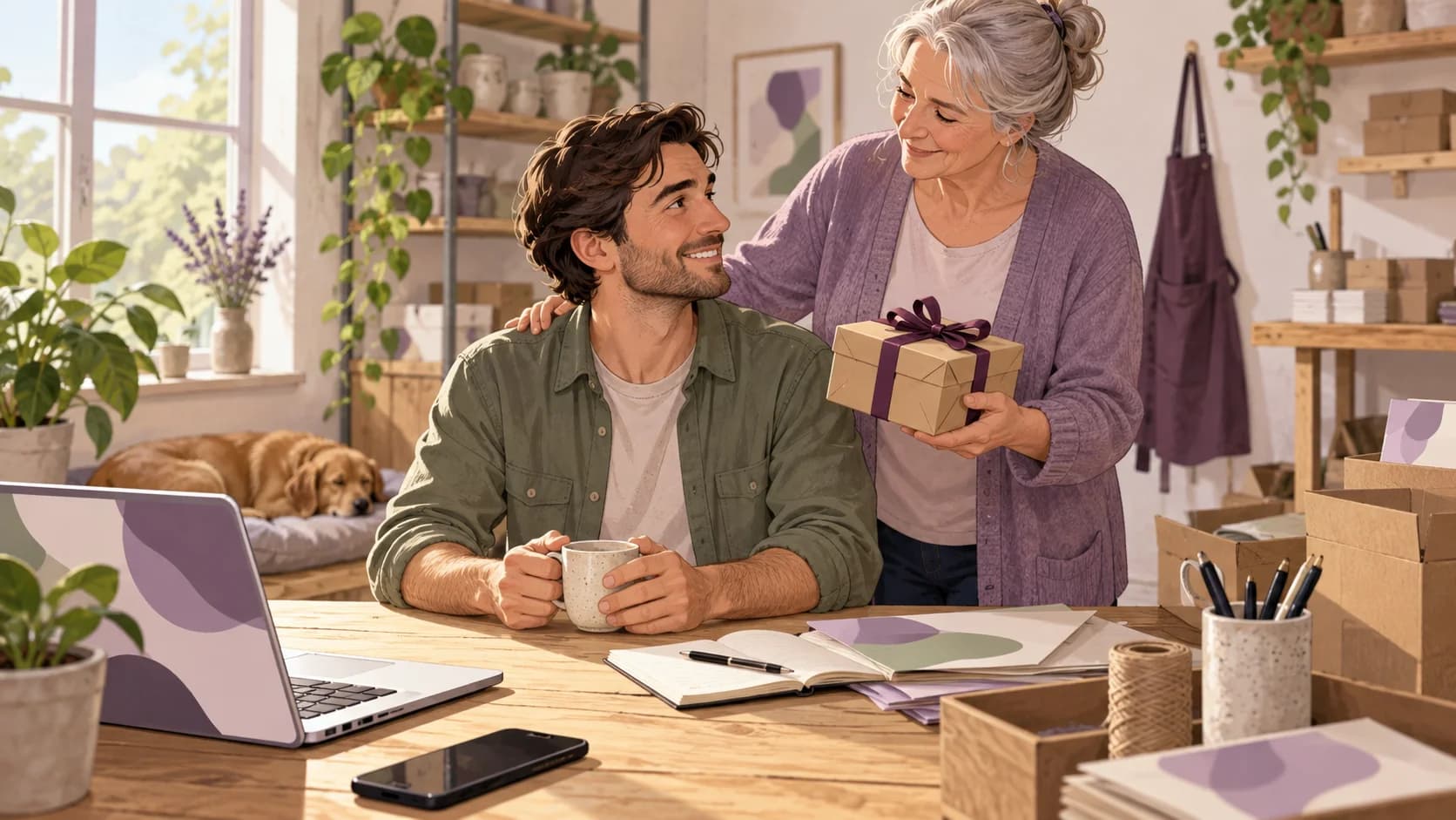 Editorial illustration: A family gift paid into a sole-trader bank account: how to record it