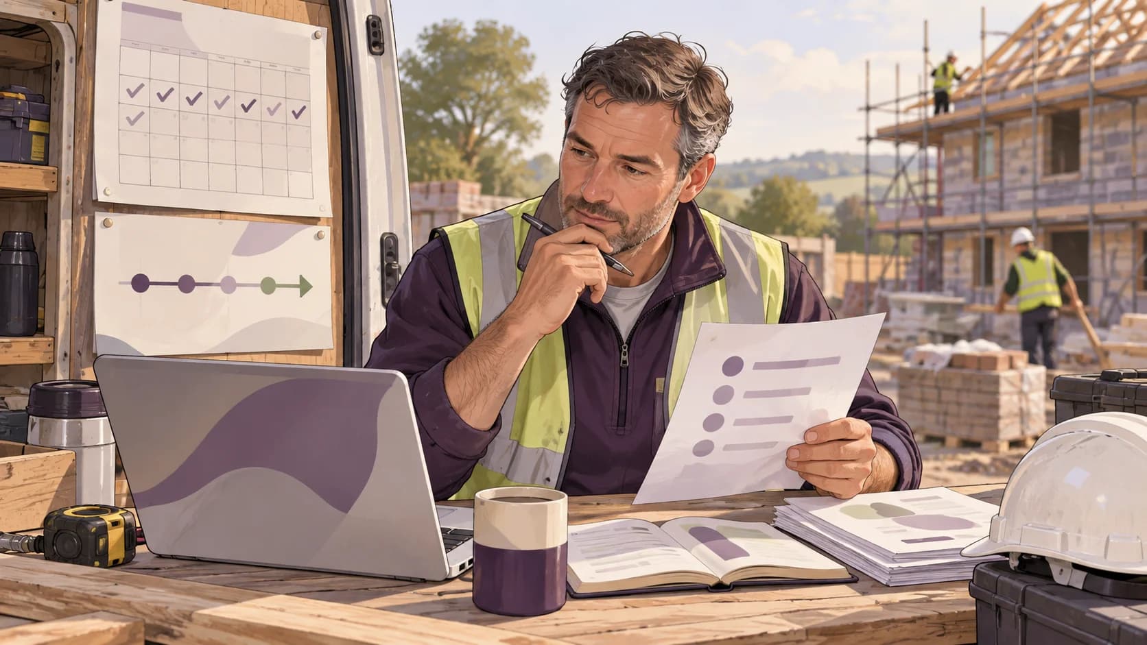 Editorial illustration: A mid-year CIS statement check for the second MTD update