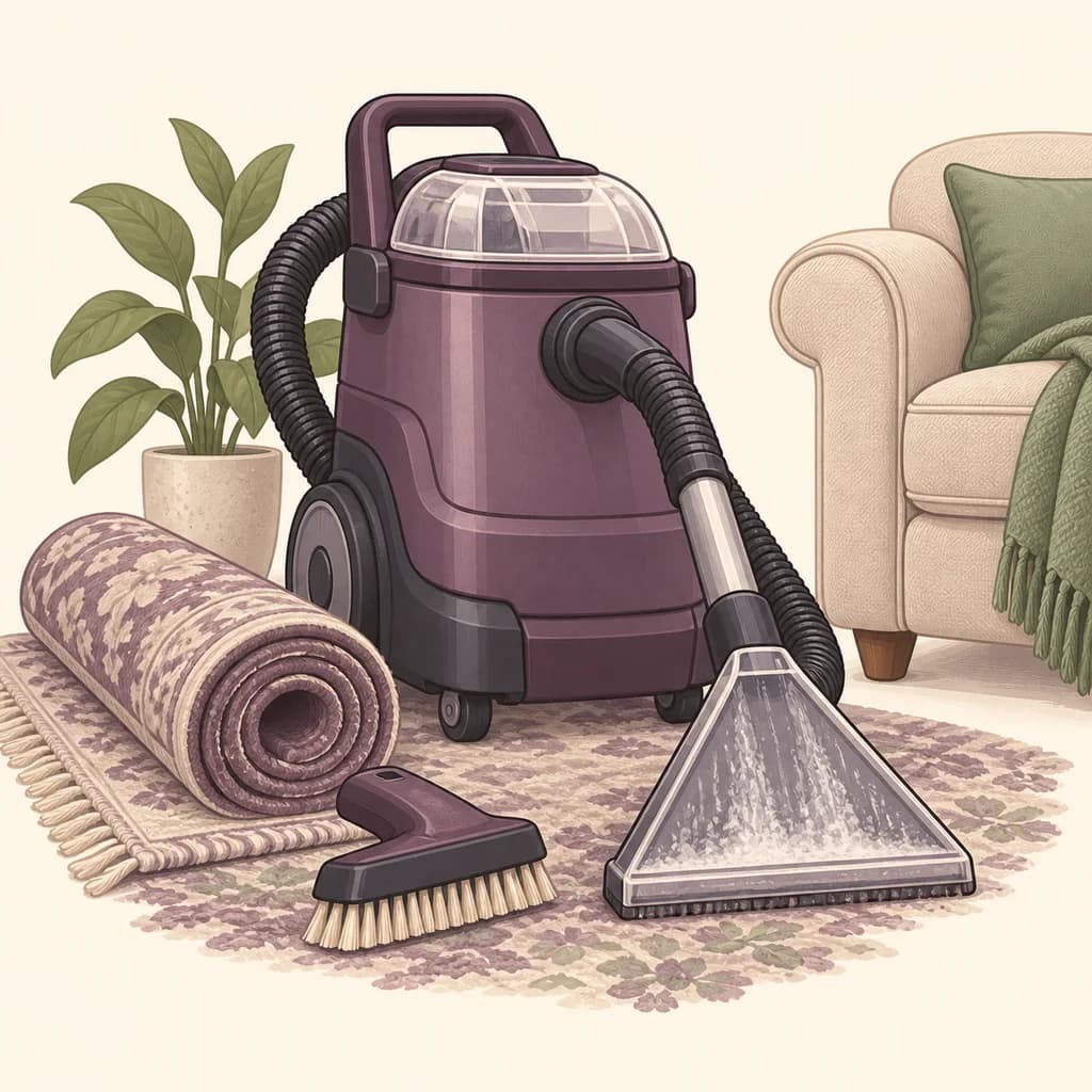 Illustration for carpet and upholstery cleaners