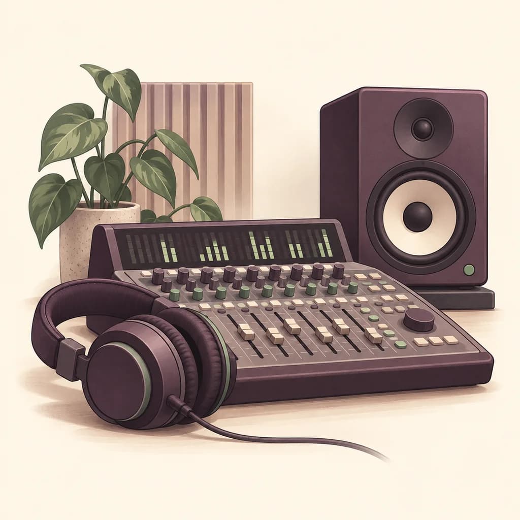 Illustration for sound engineers and music producers